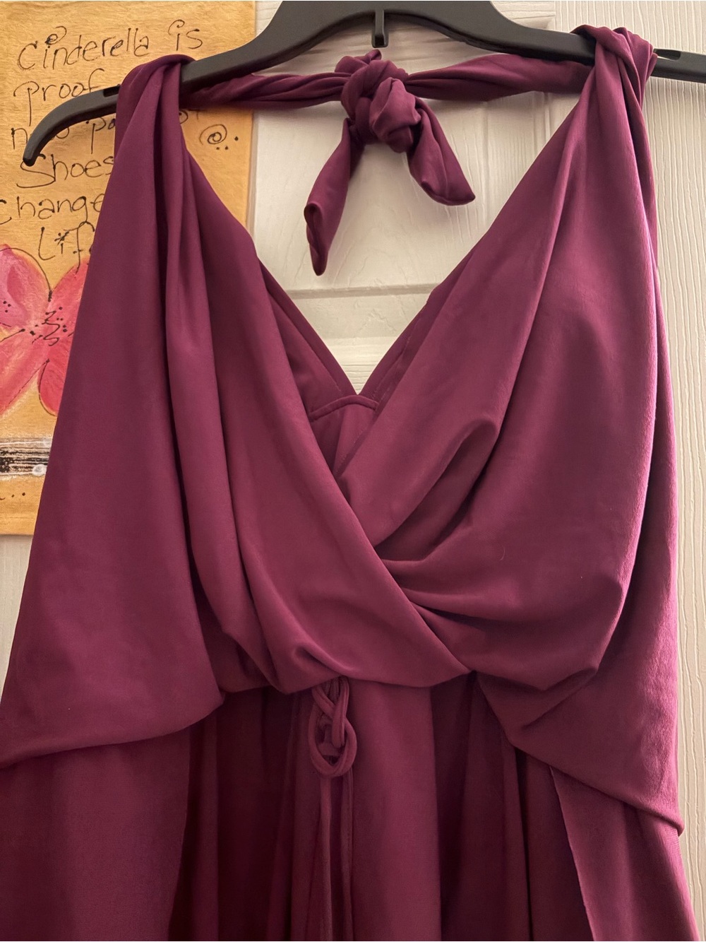 Magicsuit Plum Halter High-Low Wrap Dress - Picture 4 of 10